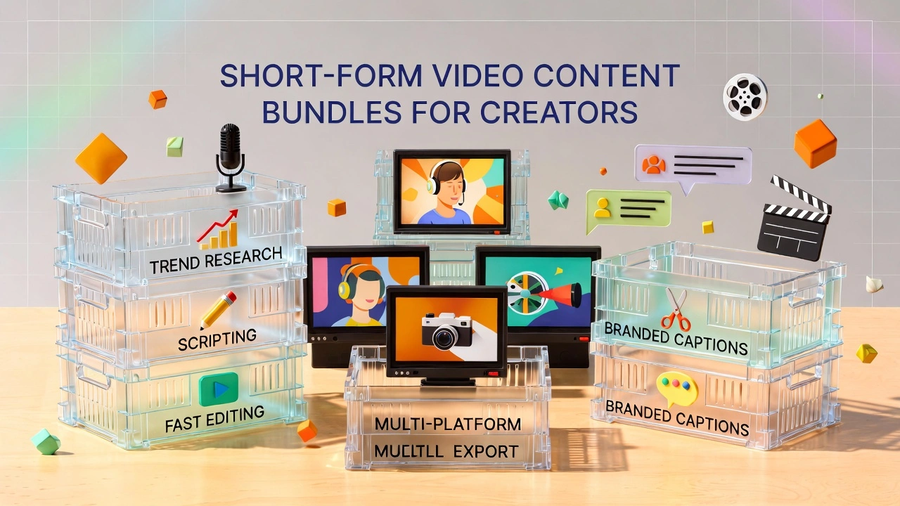 Short form video content bundles