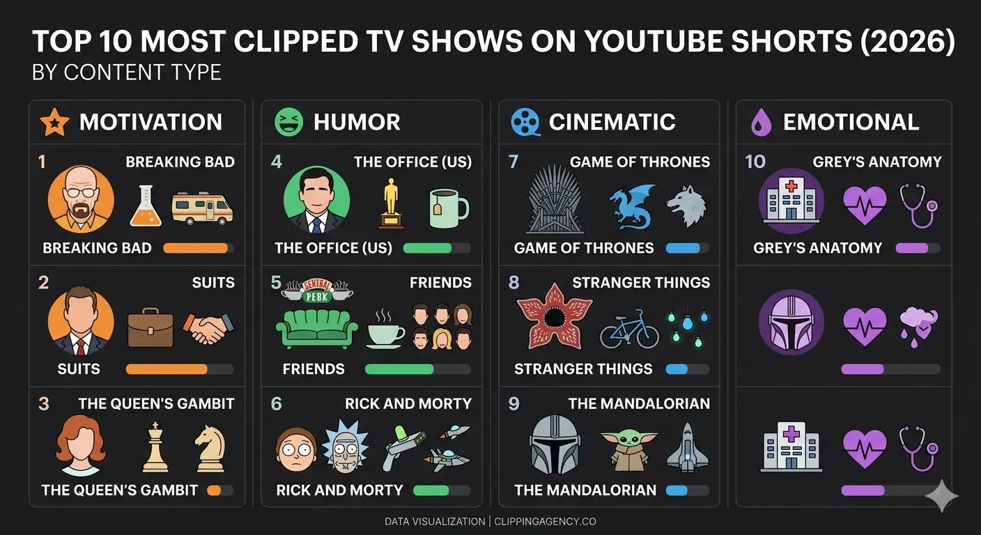 top 10 most clipped tv shows